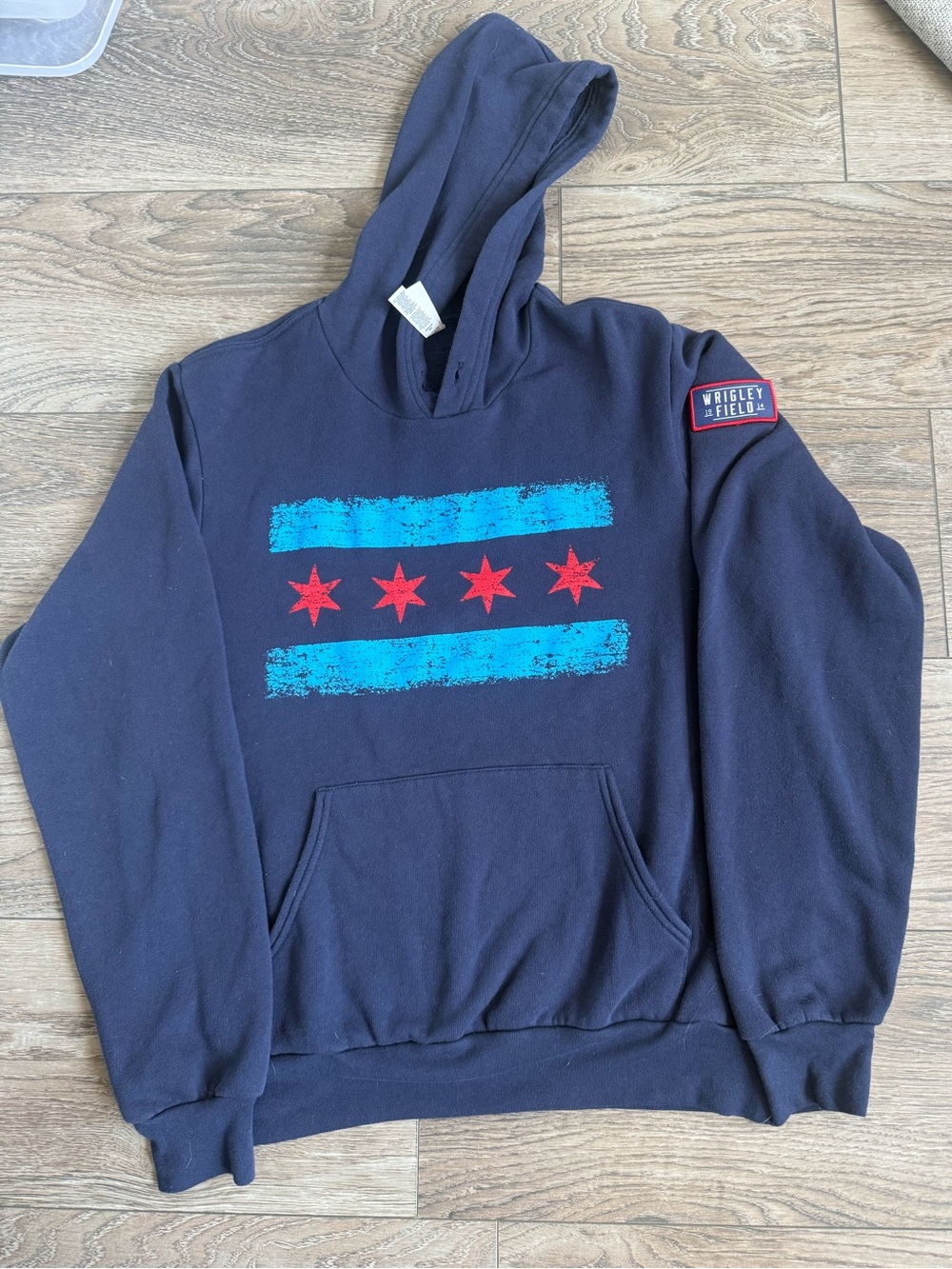 20. Bella + Canvas Chicago Wrigley Field Flag Hoodie | Size Medium